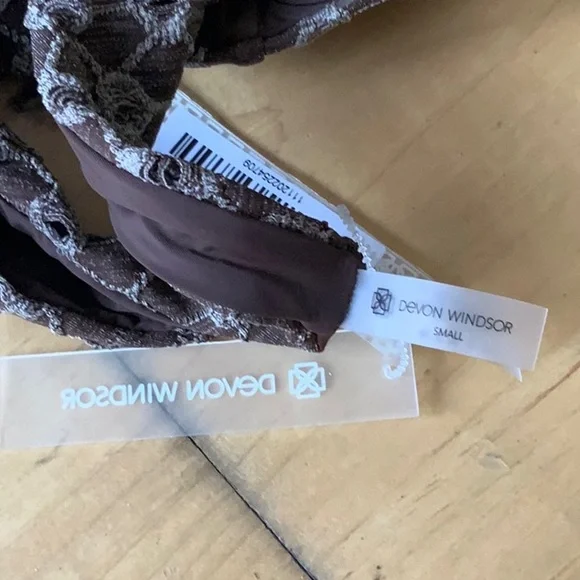 DEVON WINDSOR cocoa bikini set size S NWT - Picture 6 of 7